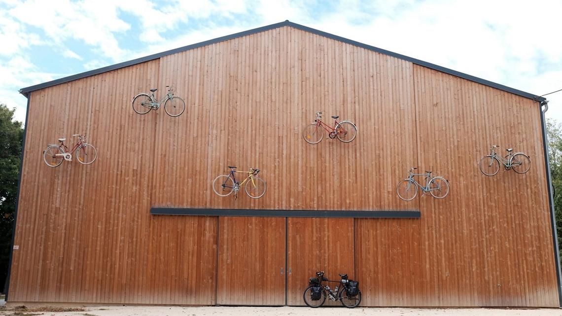 Bicycles on shed