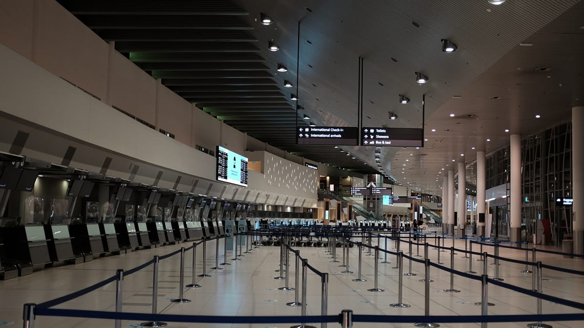Perth airport departure hall