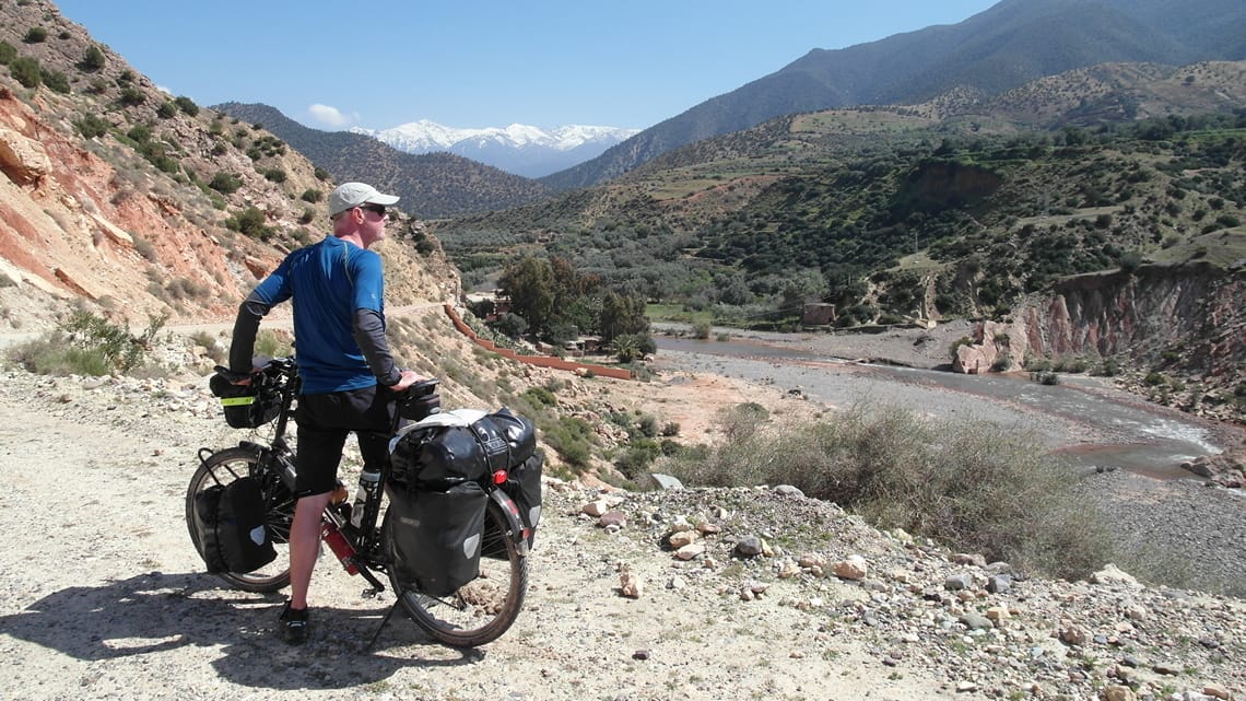 Man on bicycle in Morocco